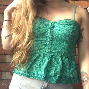🌞American Eagle Outfitters Teal Peplum Tank Top🌞